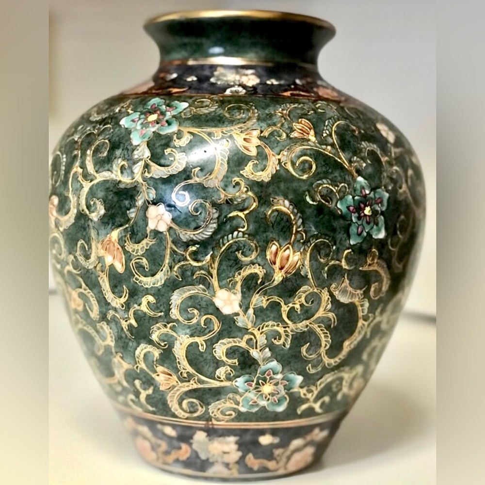 Vintage 1896 to 1996 Hand Painted Porcelain Anniversary KLINGMAN Furniture Vase - Picture 5 of 8